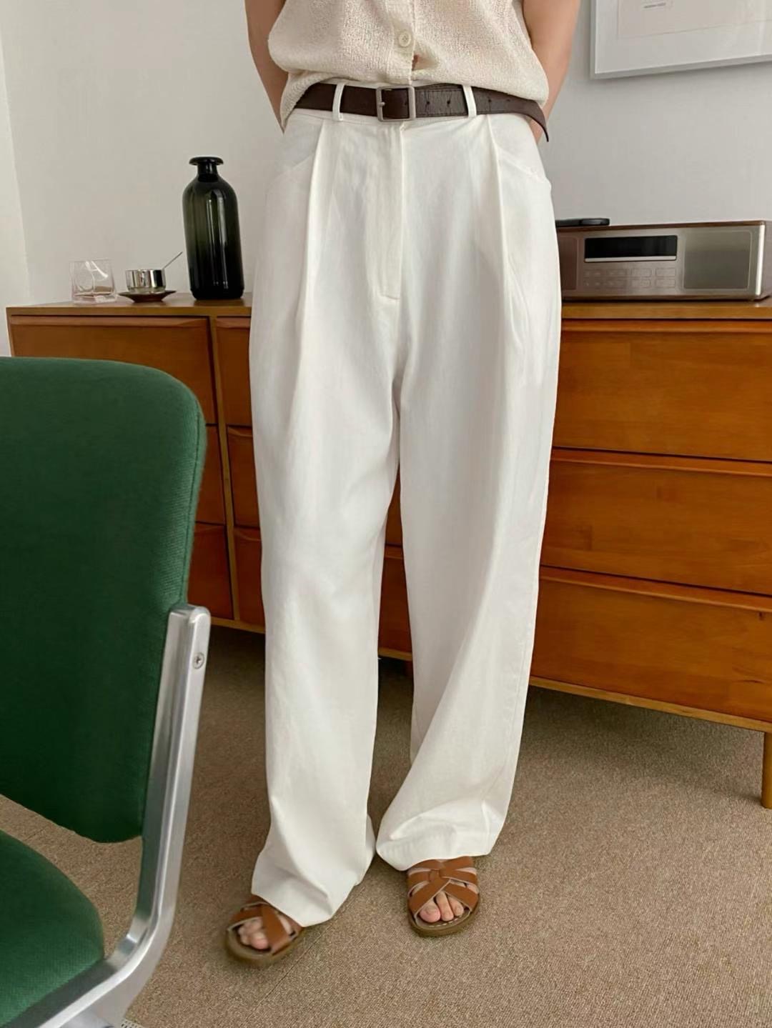 M.STORY東大門實拍女裝新款職業熱賣推薦25春夏休閑褲不含腰帶M.STORY休閑褲圖色2