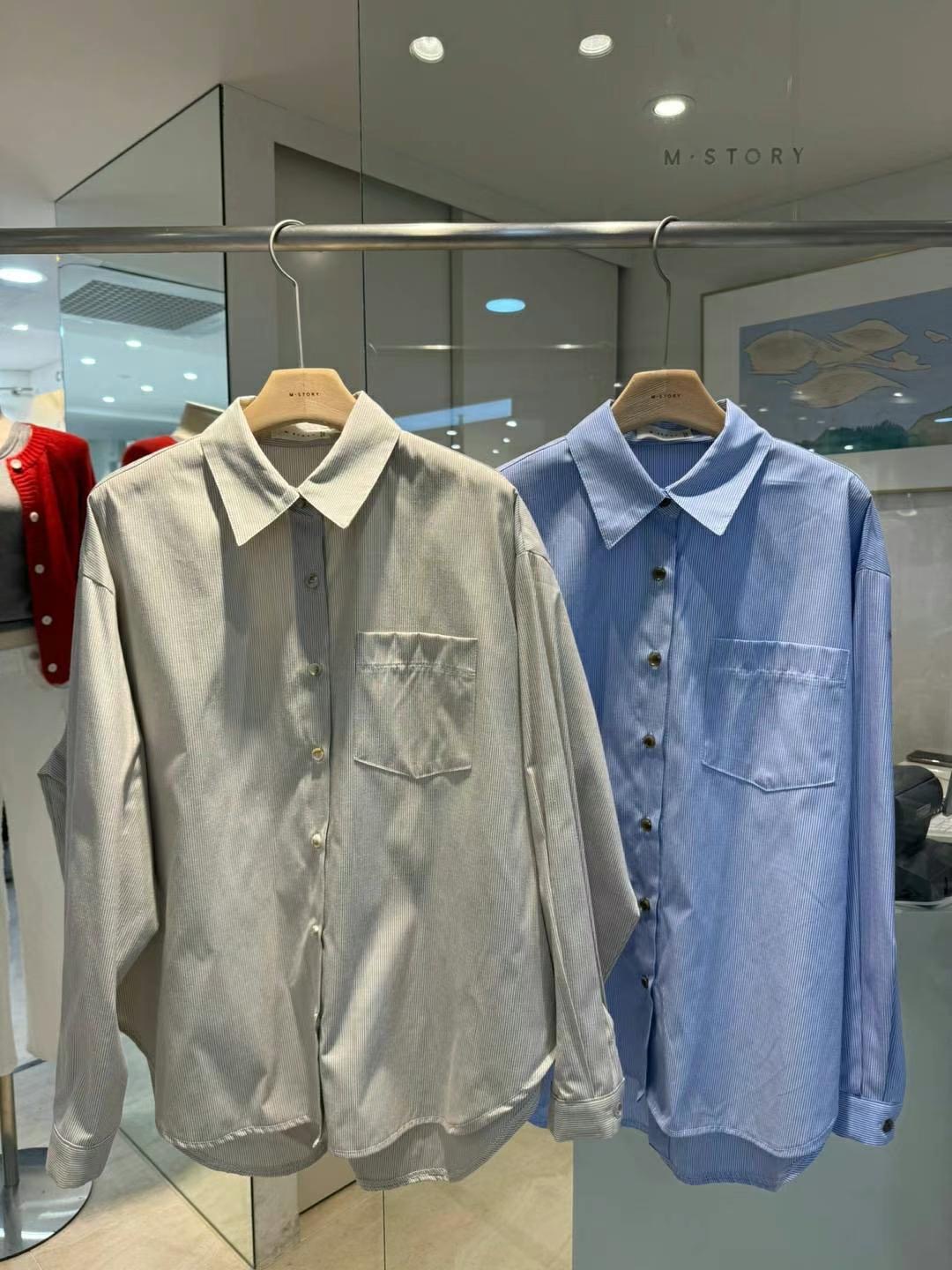M.STORY東大門代購女裝新品職業真品25春夏人氣襯衫蕾絲衫M.STORY襯衫/蕾絲衫圖色2左二色