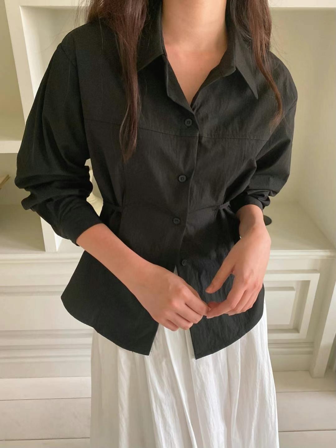 M.STORY韓國直郵女士新款25春夏時尚真品職業休閑襯衫蕾絲衫M.STORY襯衫/蕾絲衫