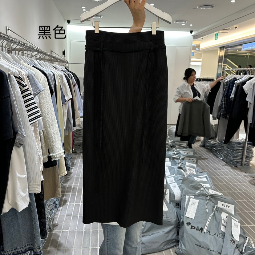VIVE韓國㊣直郵東大門代購女裝新款25春夏熱賣人氣職業長裙VIVE長裙圖色2