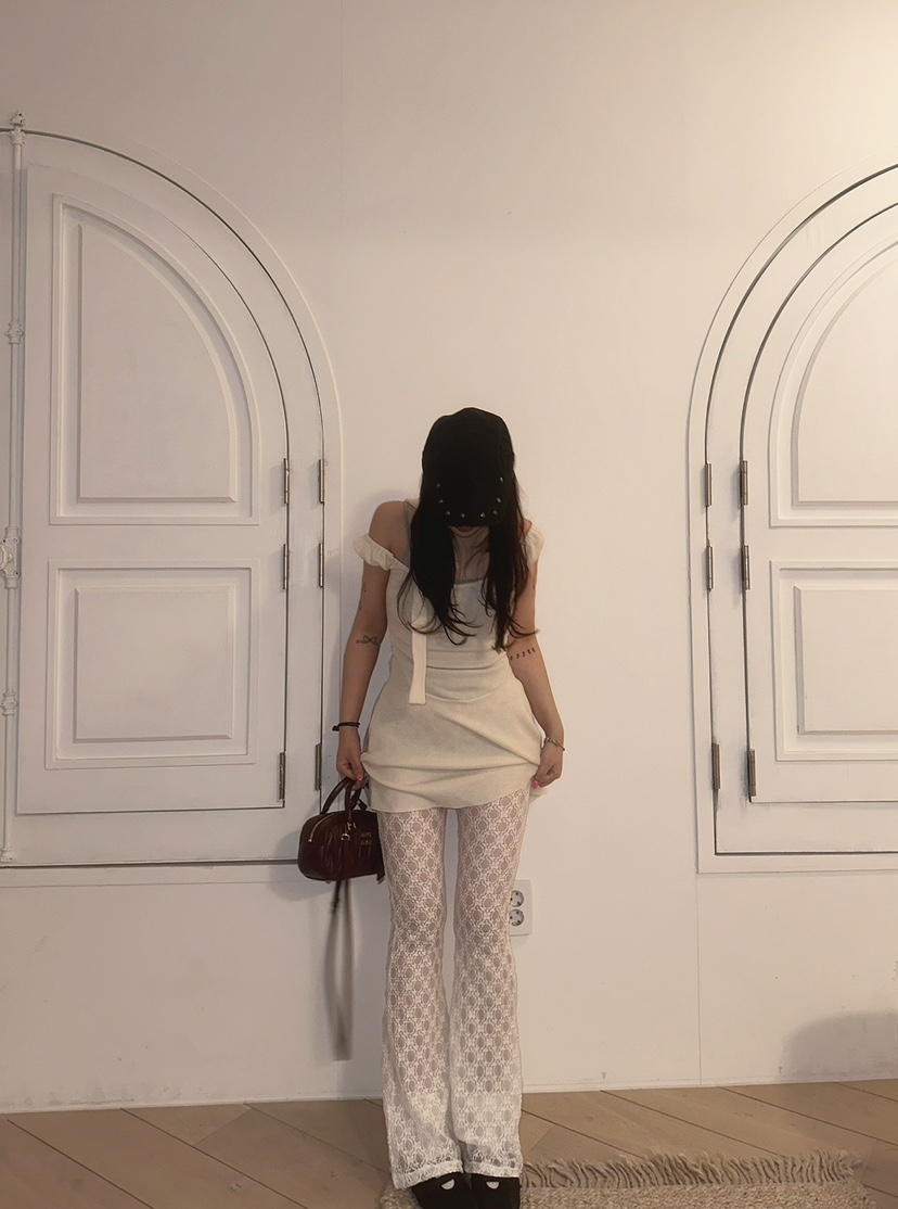 RIBBON直郵韓國代購㊣女裝新款休閑推薦25春夏連衣裙含脖帶RIBBON連衣裙