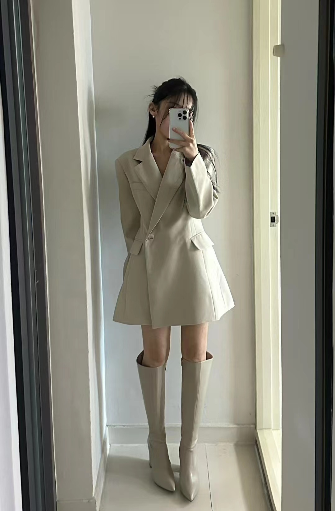 PLEASE韓國㊣直郵東大門代購女裝新品熱賣推薦時尚職業夾克PLEASE夾克