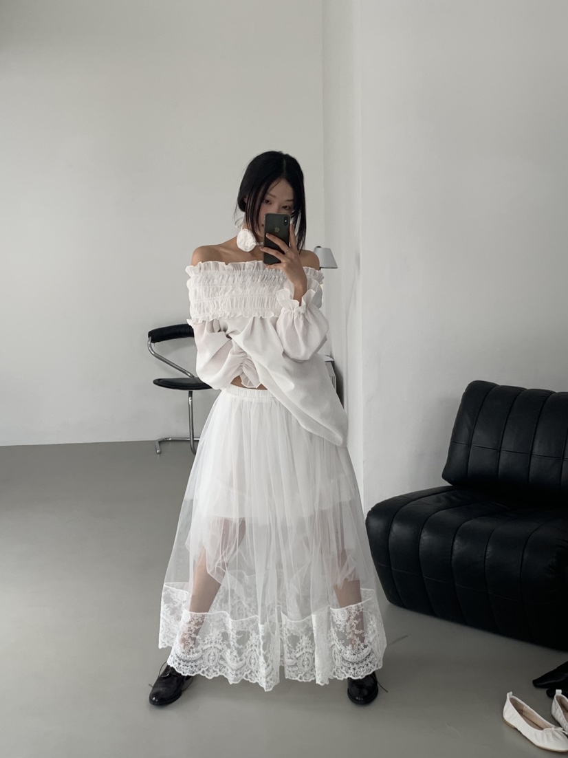 MURMUR韓國㊣直郵東大門代購女裝新款人氣時尚休閑襯衫蕾絲衫MURMUR襯衫/蕾絲衫