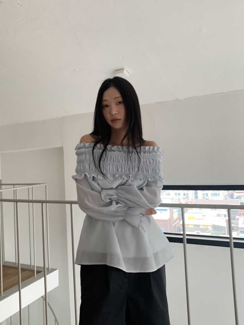MURMUR韓國㊣直郵東大門代購女裝新款人氣時尚休閑襯衫蕾絲衫MURMUR襯衫/蕾絲衫