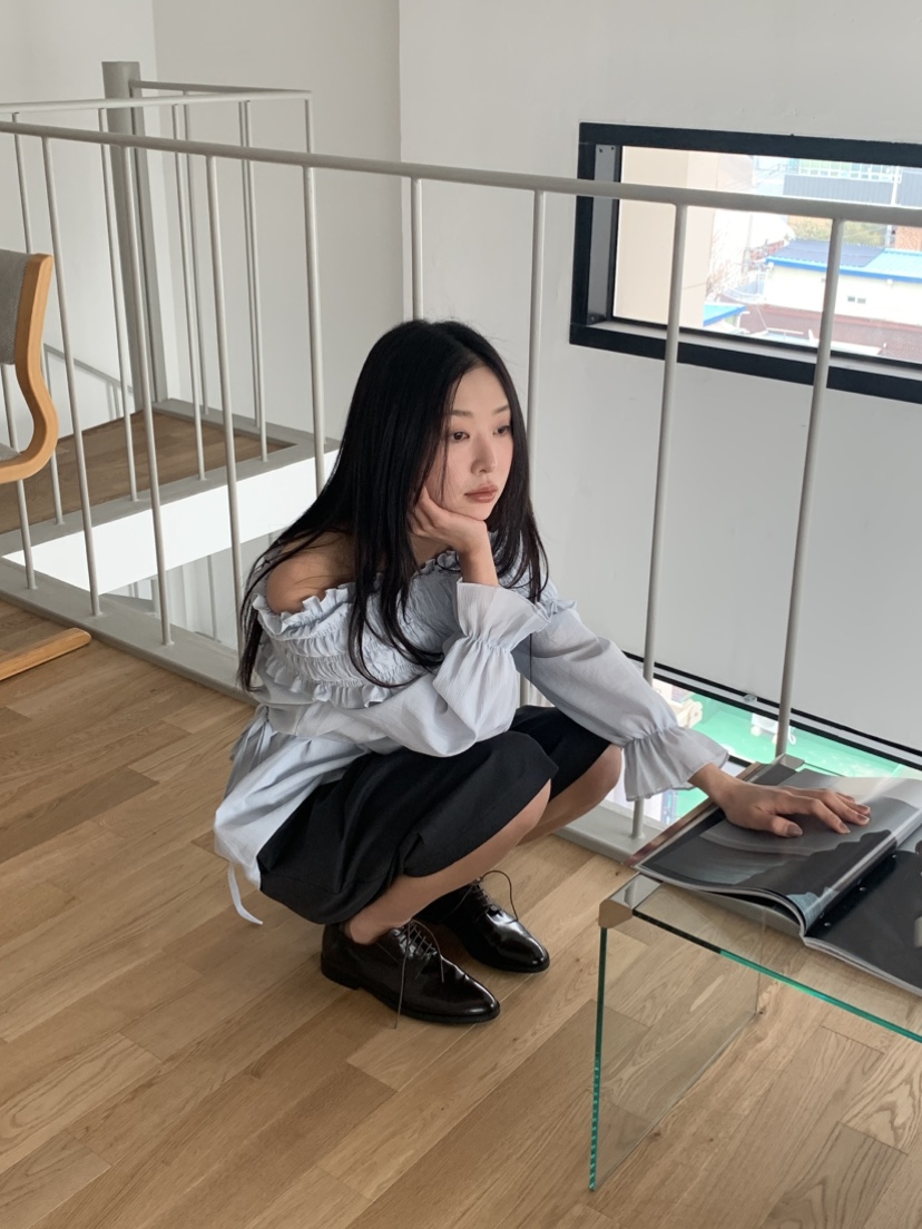 MURMUR韓國㊣直郵東大門代購女裝新款人氣時尚休閑襯衫蕾絲衫MURMUR襯衫/蕾絲衫