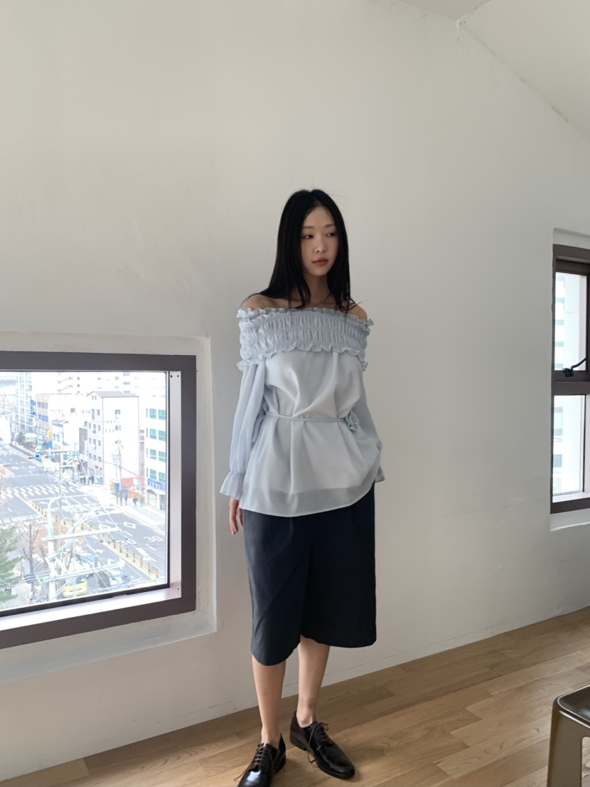 MURMUR韓國㊣直郵東大門代購女裝新款人氣時尚休閑襯衫蕾絲衫MURMUR襯衫/蕾絲衫