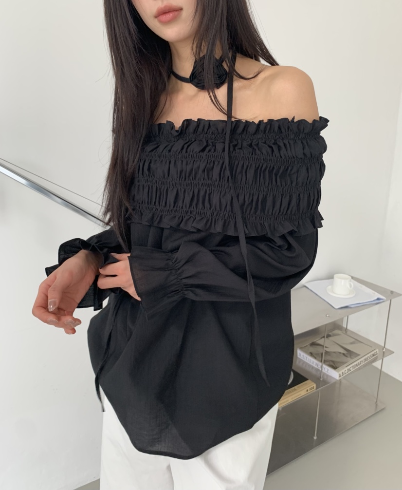 MURMUR韓國㊣直郵東大門代購女裝新款人氣時尚休閑襯衫蕾絲衫MURMUR襯衫/蕾絲衫圖色3