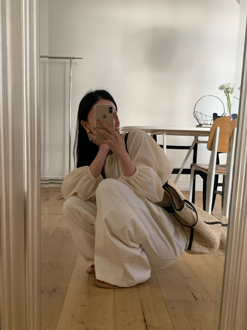 BLEECKER直郵韓國代購㊣女裝新品推薦休閑熱賣25春夏襯衫蕾絲衫BLEECKER襯衫/蕾絲衫