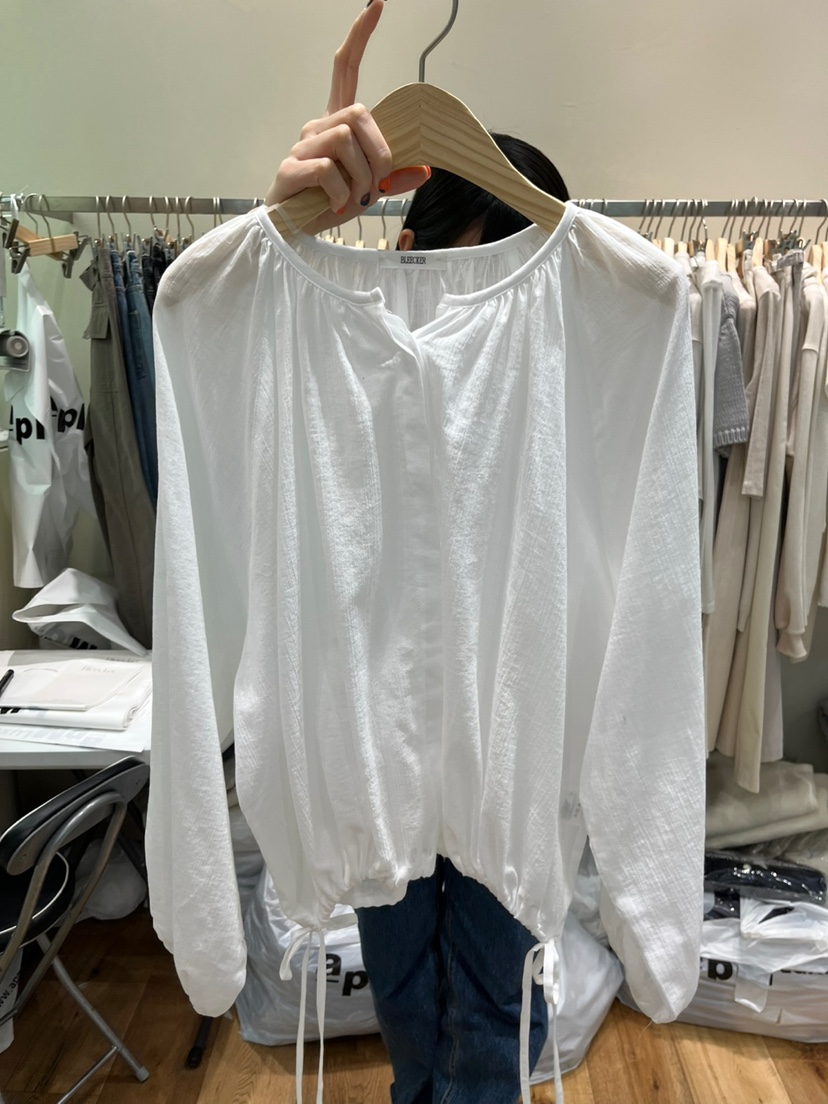 BLEECKER直郵韓國代購㊣女裝新品推薦休閑熱賣25春夏襯衫蕾絲衫BLEECKER襯衫/蕾絲衫圖色2
