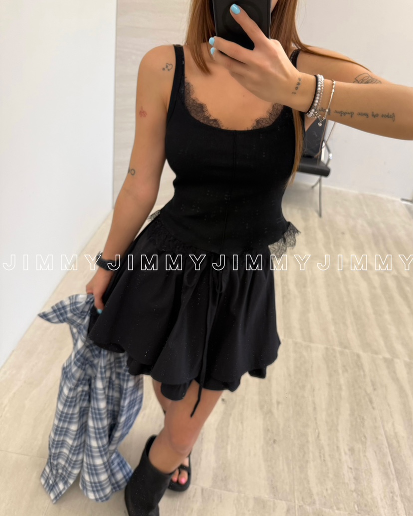 JIMMY韓國直郵㊣東大門實拍女裝新品人氣熱賣時尚吊帶背心蕾絲JIMMY/REMAKE吊帶/背心