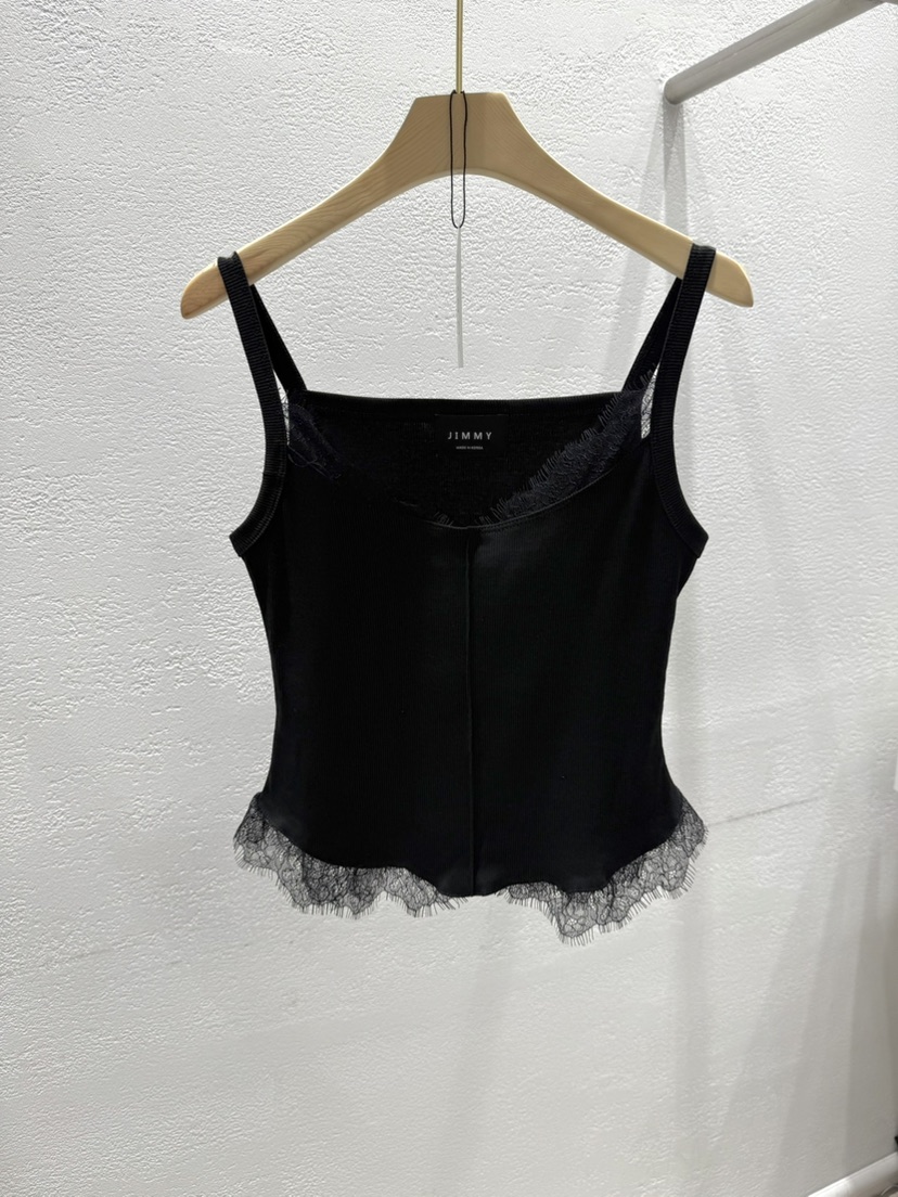 JIMMY韓國直郵㊣東大門實拍女裝新品人氣熱賣時尚吊帶背心蕾絲JIMMY/REMAKE吊帶/背心圖色2