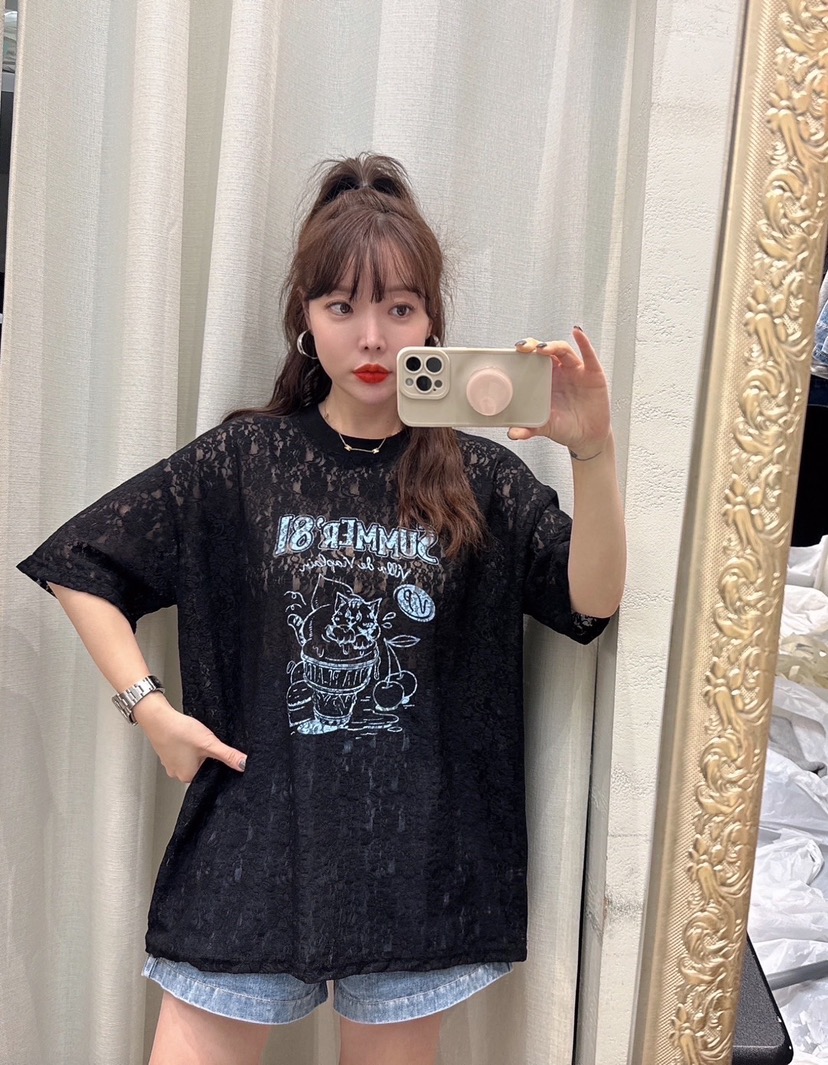 LOVABLE韓國㊣直郵東大門代購女裝新品職業時尚人氣25春夏T恤LOVABLET恤