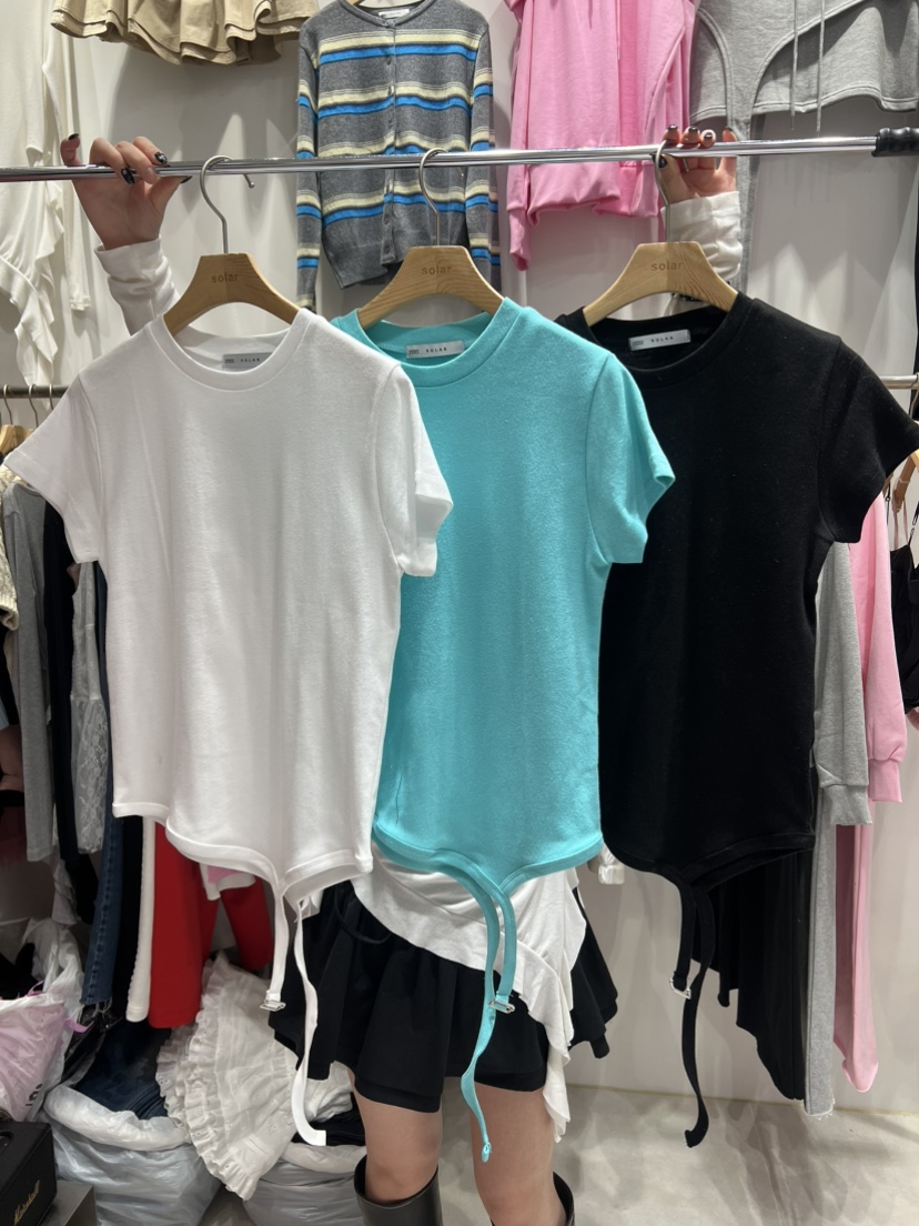 SOLAR韓國㊣直郵東大門代購女裝新品25春夏職業休閑推薦T恤SOLART恤