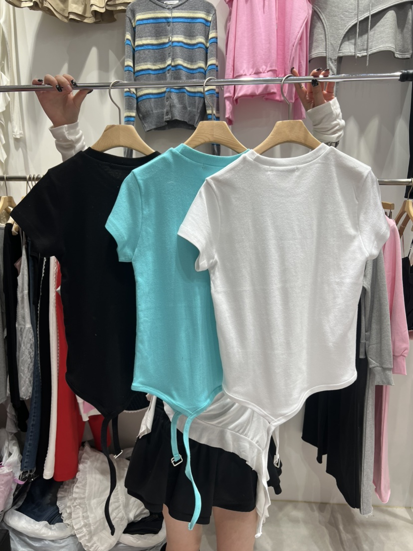 SOLAR韓國㊣直郵東大門代購女裝新品25春夏職業休閑推薦T恤SOLART恤