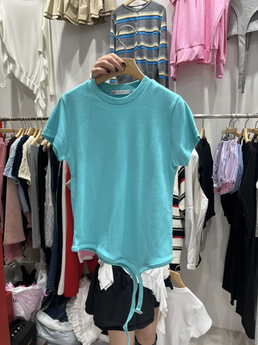 SOLAR韓國㊣直郵東大門代購女裝新品25春夏職業休閑推薦T恤SOLART恤圖色1