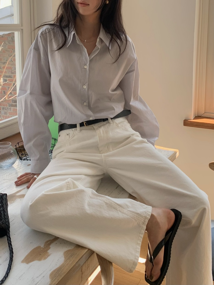 BLEECKER直郵韓國代購㊣女裝新款人氣推薦25春夏熱賣休閑褲BLEECKER休閑褲