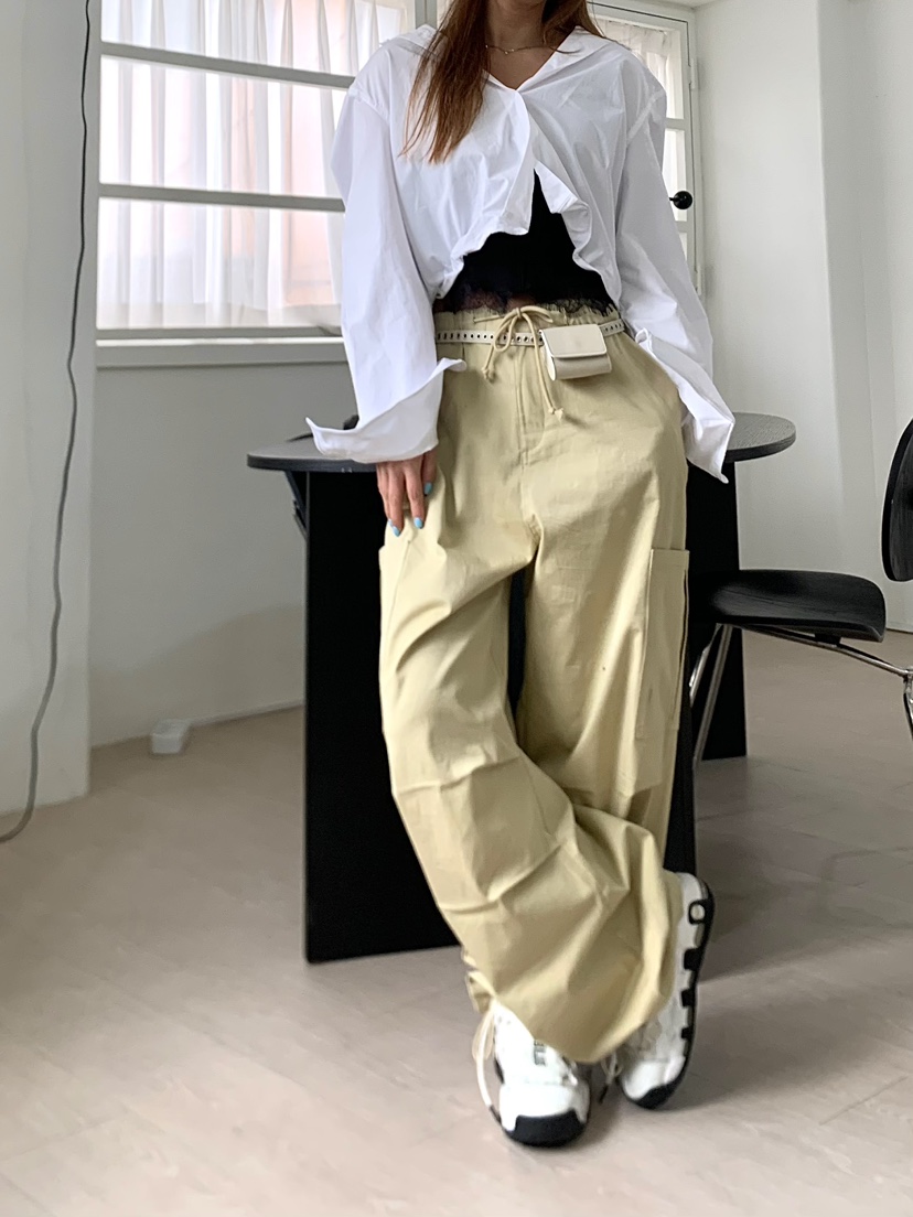 JIMMY韓國直郵㊣女裝新款職業25春夏時尚推薦人氣休閑休閑褲JIMMY/REMAKE休閑褲
