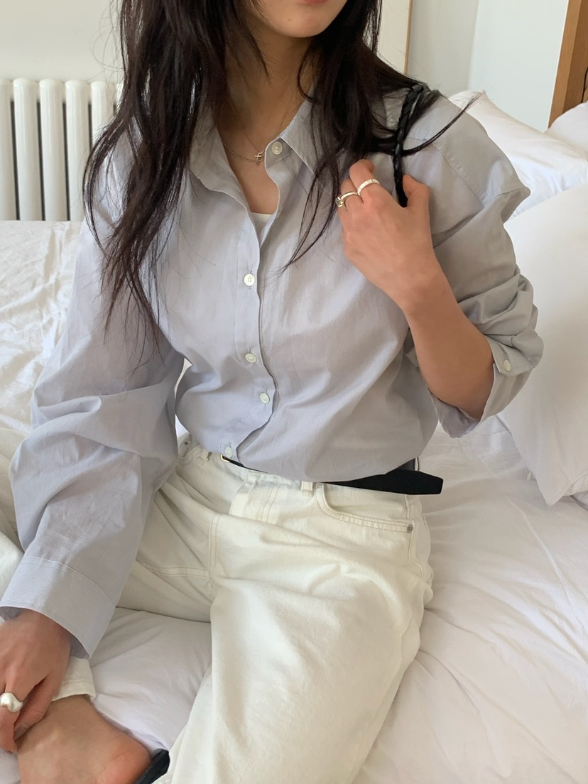 BLEECKER韓國㊣直郵東大門代購女裝新款人氣休閑襯衫蕾絲衫BLEECKER襯衫/蕾絲衫