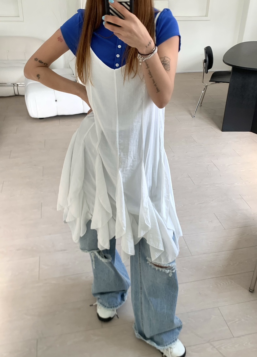 JIMMY韓國㊣直郵東大門代購女裝新款休閑25春夏連衣裙可愛的JIMMY/REMAKE連衣裙