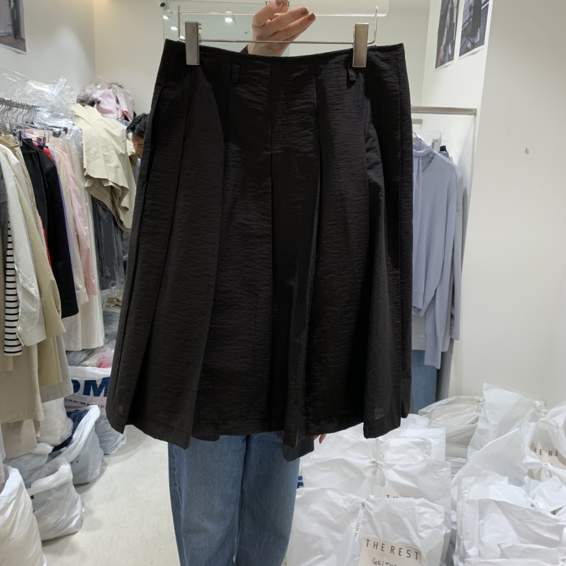 THE REST韓國直郵㊣女裝新品職業推薦時尚半身裙中短裙褶皺THE REST/UNNOEUD半身裙/中短裙