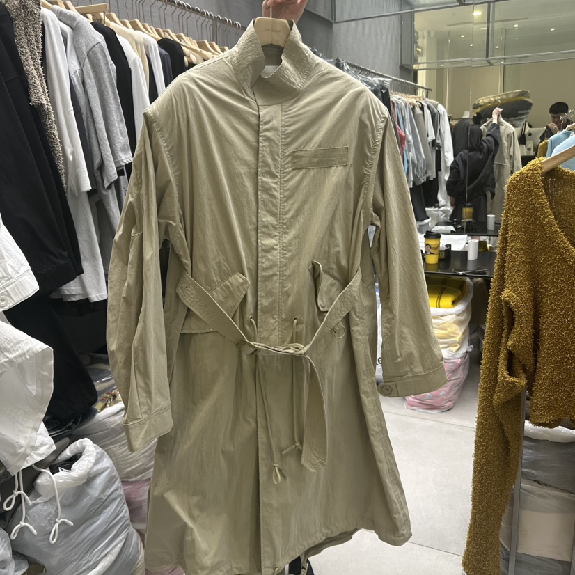 UOOV直郵韓國代購㊣女裝新品25春夏熱賣職業人氣休閑長款風衣UOOV長款風衣圖色2