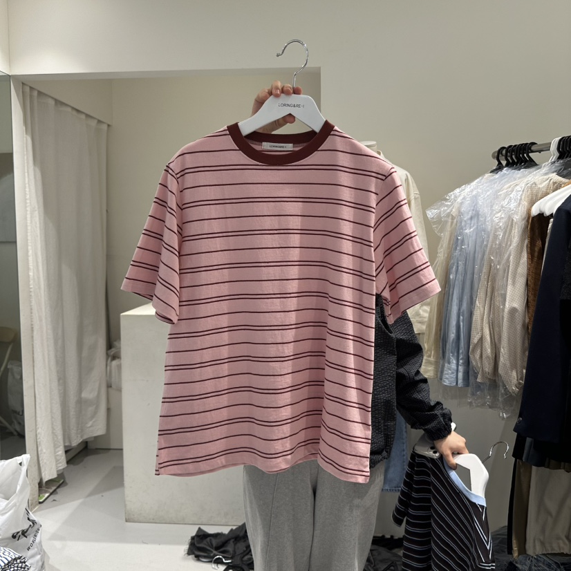 LORING RE I韓國直郵㊣東大門實拍女裝新品25春夏熱賣T恤LORING RE-I/BARET恤圖色3
