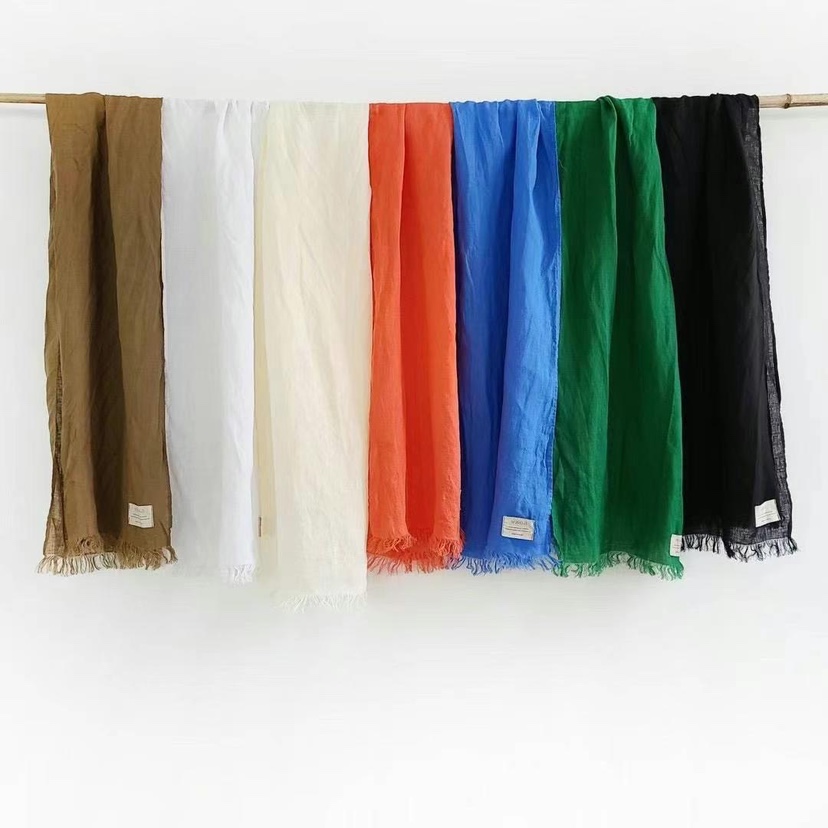 PUCO韓國直郵㊣東大門實拍女裝新品人氣時尚休閑圍巾披肩亞麻PUCO圍巾/披肩