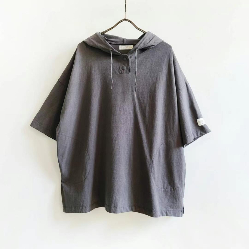 PUCO韓國直郵㊣女裝新款職業人氣熱賣休閑推薦25春夏T恤連帽PUCOT恤圖色2