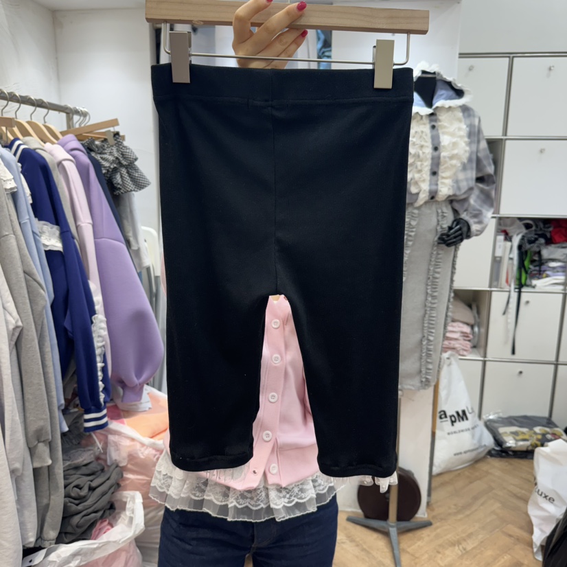 DE LINE韓國直郵㊣女裝新品25春夏休閑打底褲鯊魚褲緊身褲DE LINE打底褲/鯊魚褲