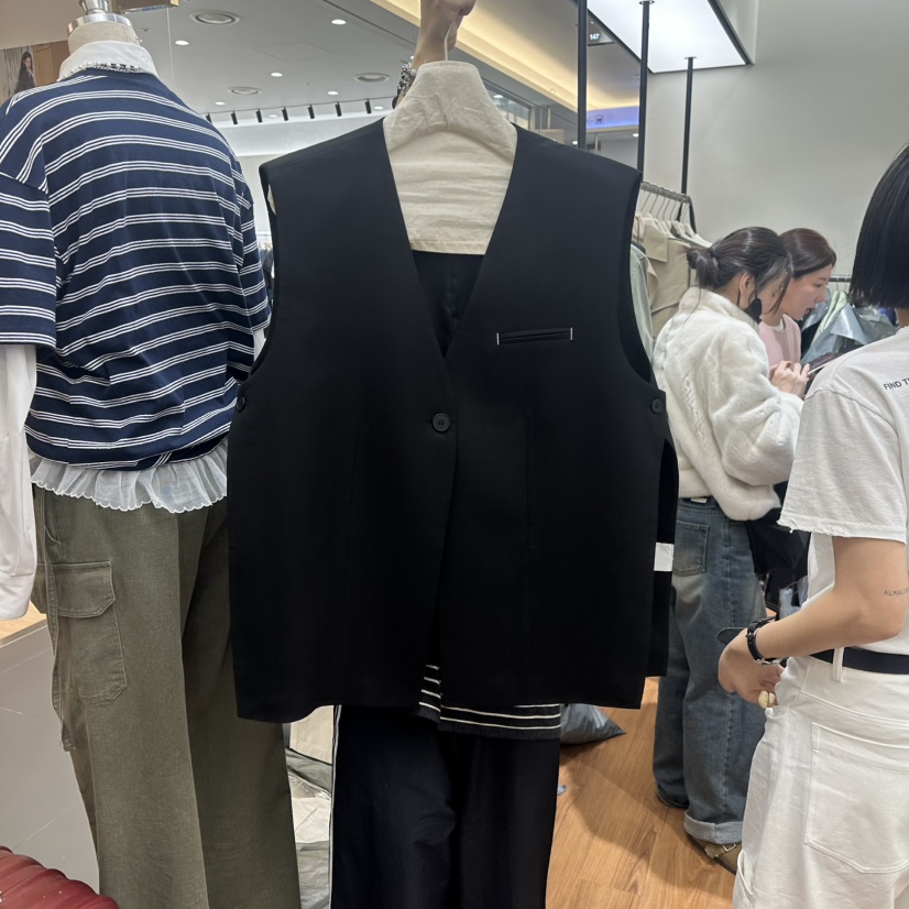 JADEMARKET直郵韓國代購㊣女裝新品推薦人氣時尚職業熱賣馬甲JADE MARKET馬甲圖色1