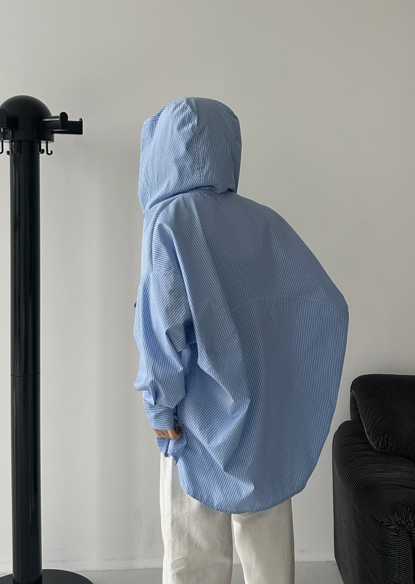 BYRING韓國㊣直郵東大門代購女裝新款熱賣休閑襯衫蕾絲衫連帽BYRING襯衫/蕾絲衫