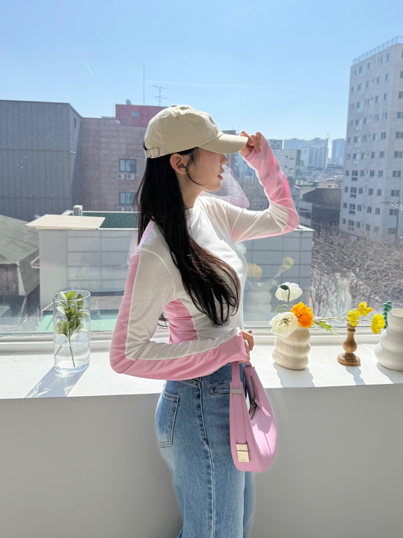 AVEC-OT韓國㊣直郵東大門代購女裝新款熱賣25春夏人氣長袖T恤AVEC-OT長袖T恤