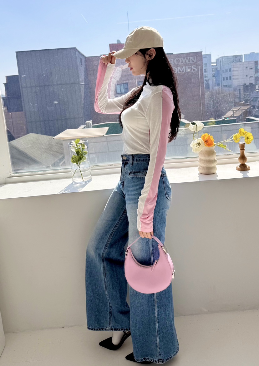 AVEC-OT韓國㊣直郵東大門代購女裝新款熱賣25春夏人氣長袖T恤AVEC-OT長袖T恤
