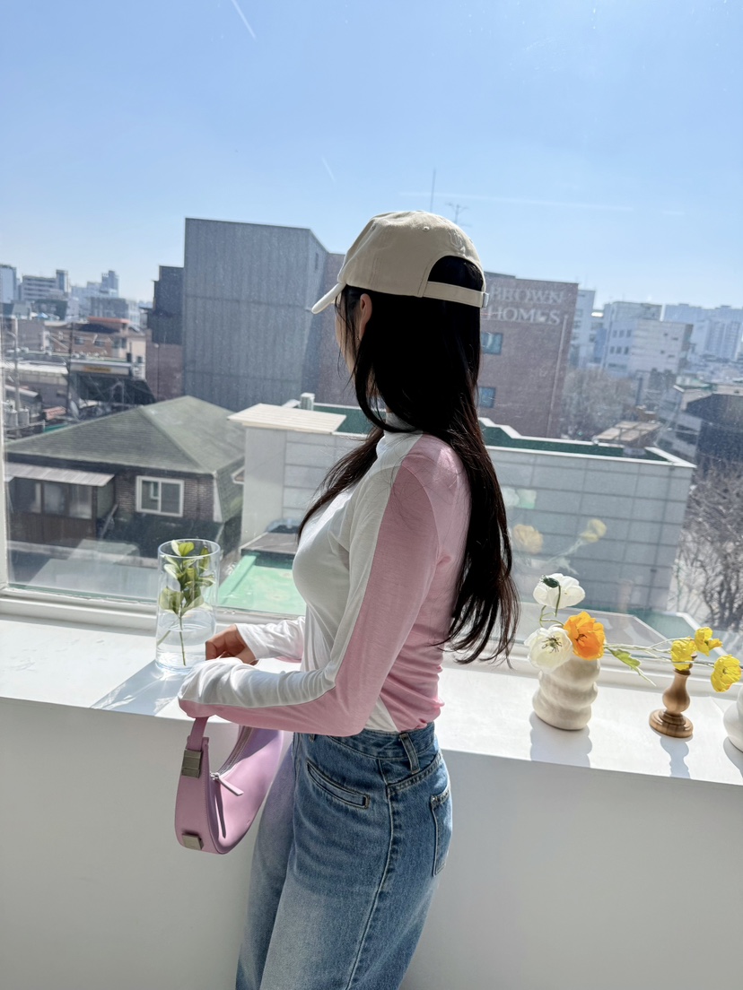 AVEC-OT韓國㊣直郵東大門代購女裝新款熱賣25春夏人氣長袖T恤AVEC-OT長袖T恤