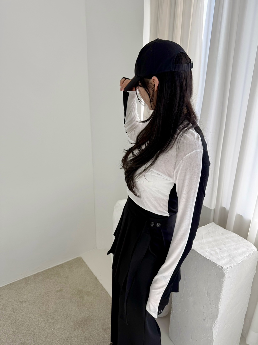 AVEC-OT韓國㊣直郵東大門代購女裝新款熱賣25春夏人氣長袖T恤AVEC-OT長袖T恤