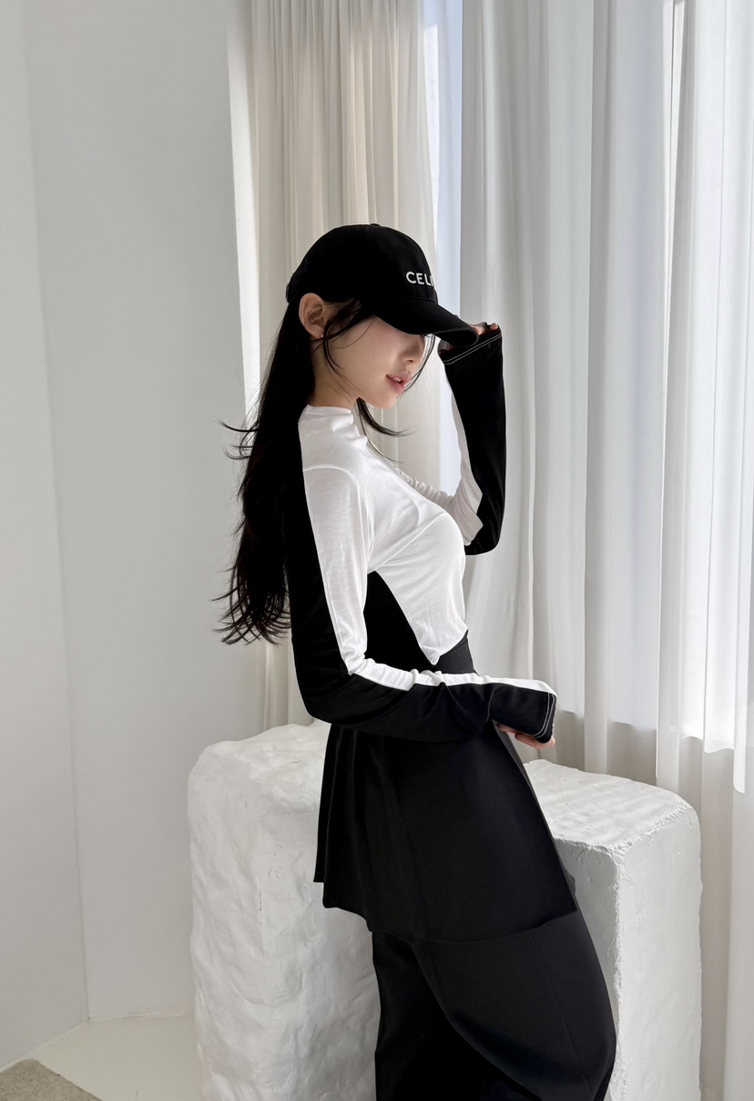 AVEC-OT韓國㊣直郵東大門代購女裝新款熱賣25春夏人氣長袖T恤AVEC-OT長袖T恤