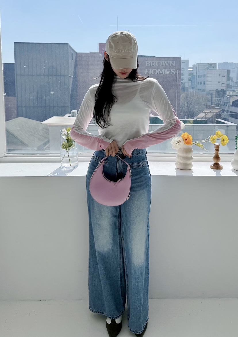 AVEC-OT韓國㊣直郵東大門代購女裝新款熱賣25春夏人氣長袖T恤AVEC-OT長袖T恤