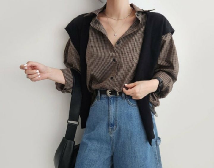EBADA直郵韓國代購㊣女裝新款職業休閑時尚圍巾披肩披肩開衫EBADA圍巾/披肩圖色8