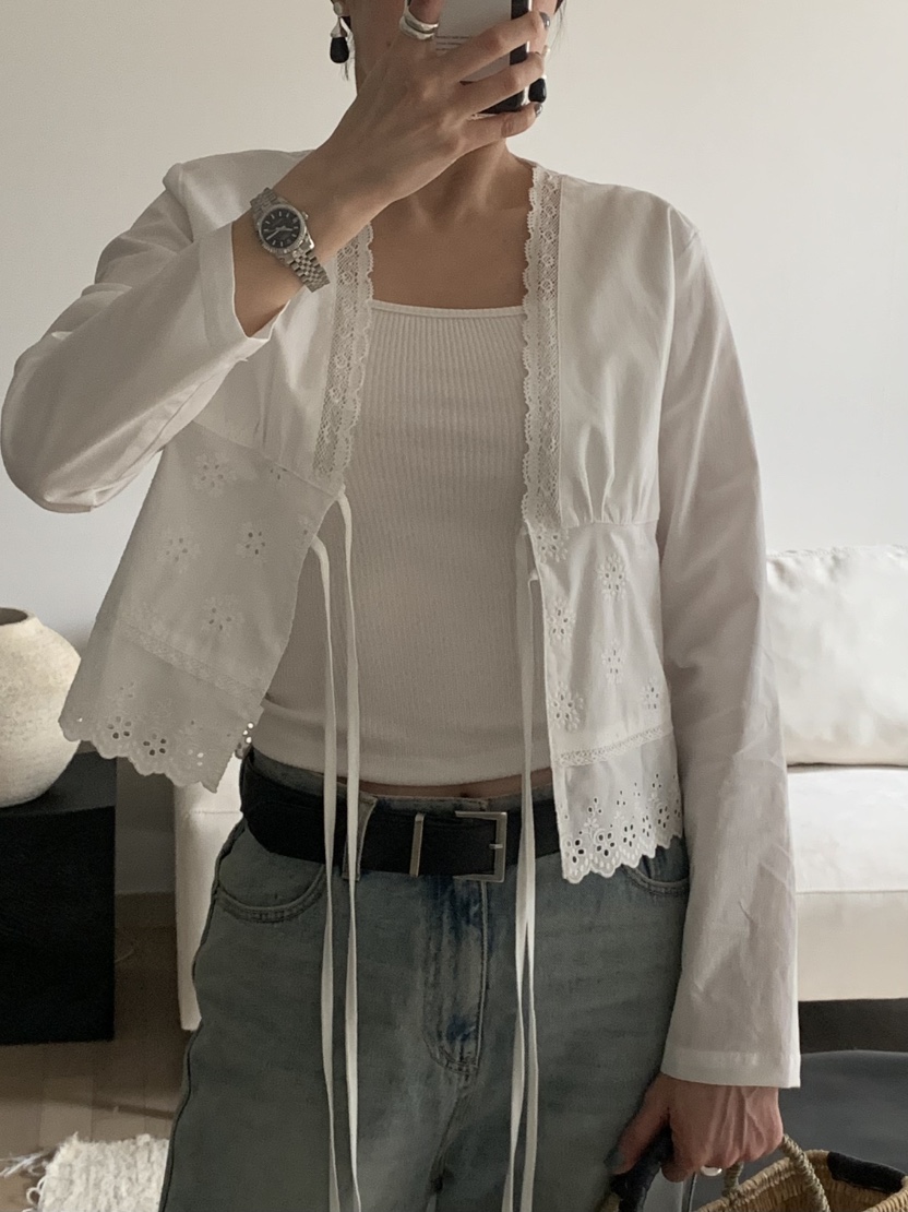 ARBOL韓國直郵㊣女裝新款25春夏職業人氣休閑時尚襯衫蕾絲衫ARBOL襯衫/蕾絲衫