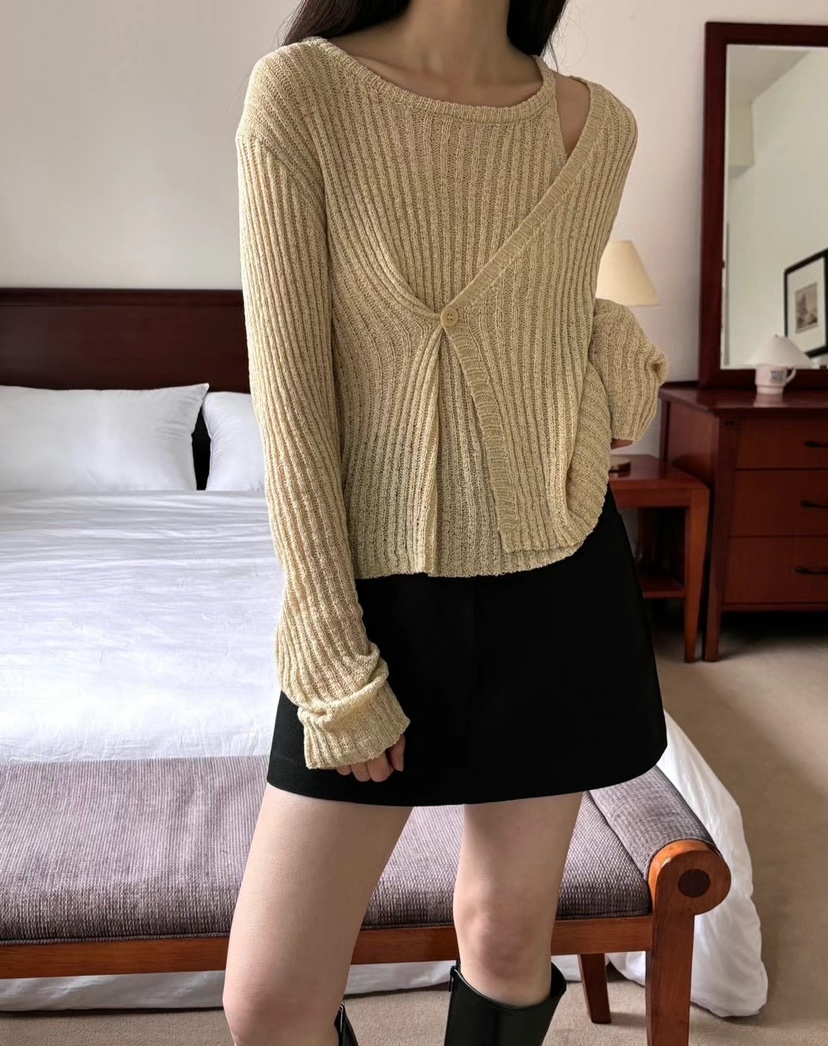 MUSE-P韓國㊣直郵東大門代購女裝新款職業推薦時尚25春夏針織衫MUSE-P針織衫