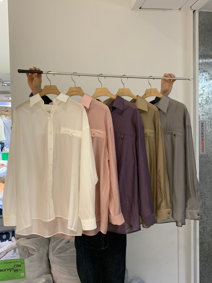 GAMDONG韓國代購女裝新品職業熱賣時尚真品25春夏襯衫蕾絲衫GAMDONG襯衫/蕾絲衫