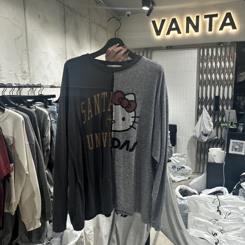 VANTA東大門代購女裝新款推薦休閑25春夏時尚職業熱賣長袖T恤VANTA長袖T恤圖色2