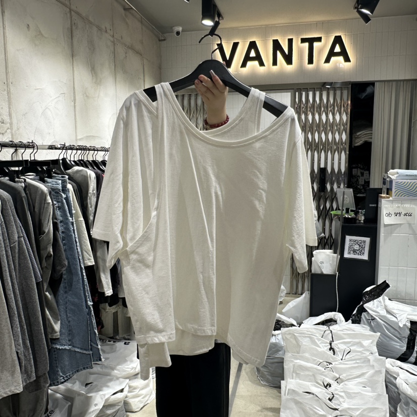 VANTA東大門實拍女士新品熱賣人氣時尚推薦真品休閑25春夏T恤VANTAT恤