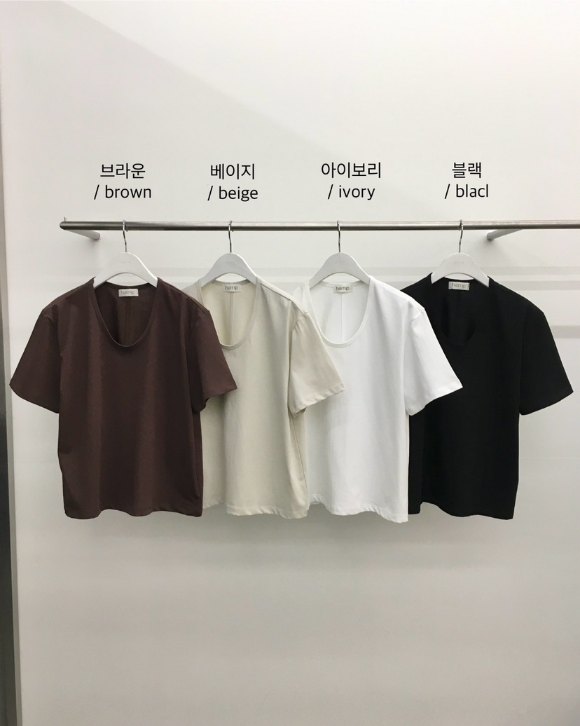 HEMP-P東大門實拍女裝新品時尚25春夏推薦休閑真品熱賣T恤hempT恤