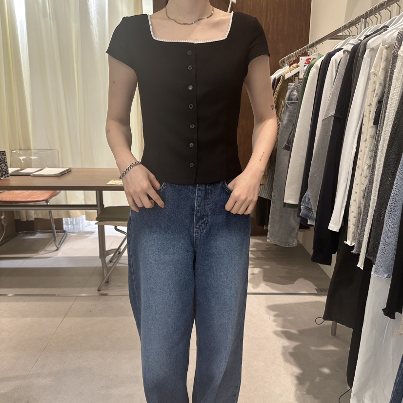 BUCKLE東大門代購女裝新款職業休閑真品推薦時尚人氣T恤亞麻BUCKLET恤