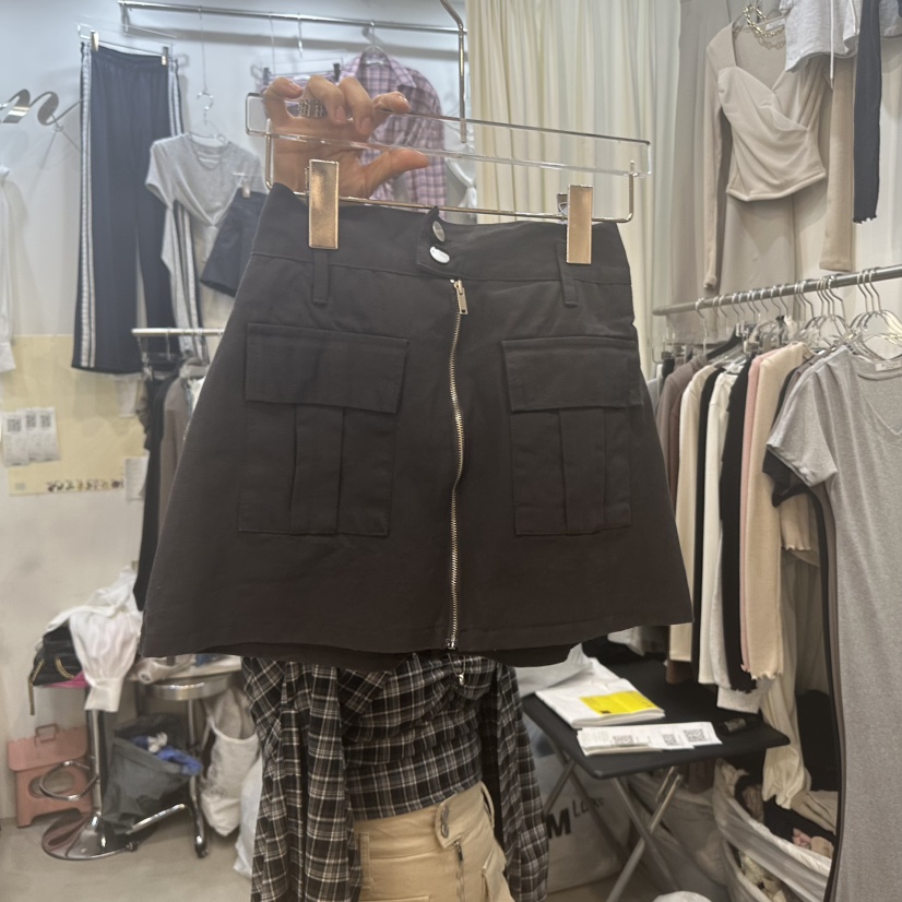 BILLION-L韓國代購女士新款人氣推薦真品職業25春夏短裙工裝褲BILLION-L短裙圖色2