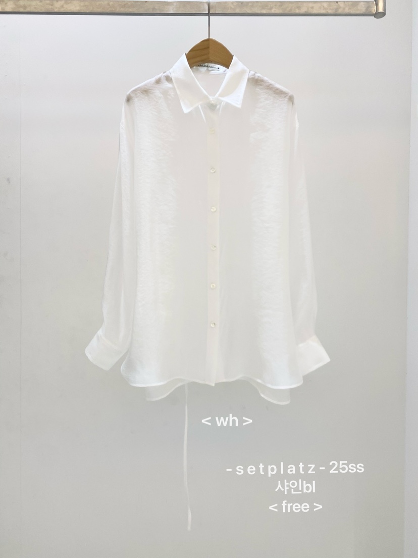 SETPLATZ東大門代購女裝新款休閑時尚熱賣25春夏襯衫蕾絲衫PLATZCLASSIC襯衫/蕾絲衫