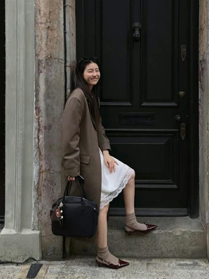 HONESTY-허니스티-T東大門代購女士新品職業人氣長款風衣HONESTY長款風衣