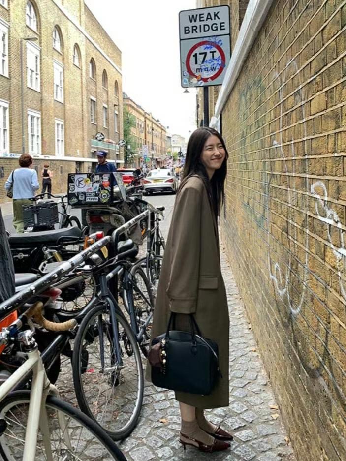 HONESTY-허니스티-T東大門代購女士新品職業人氣長款風衣HONESTY長款風衣