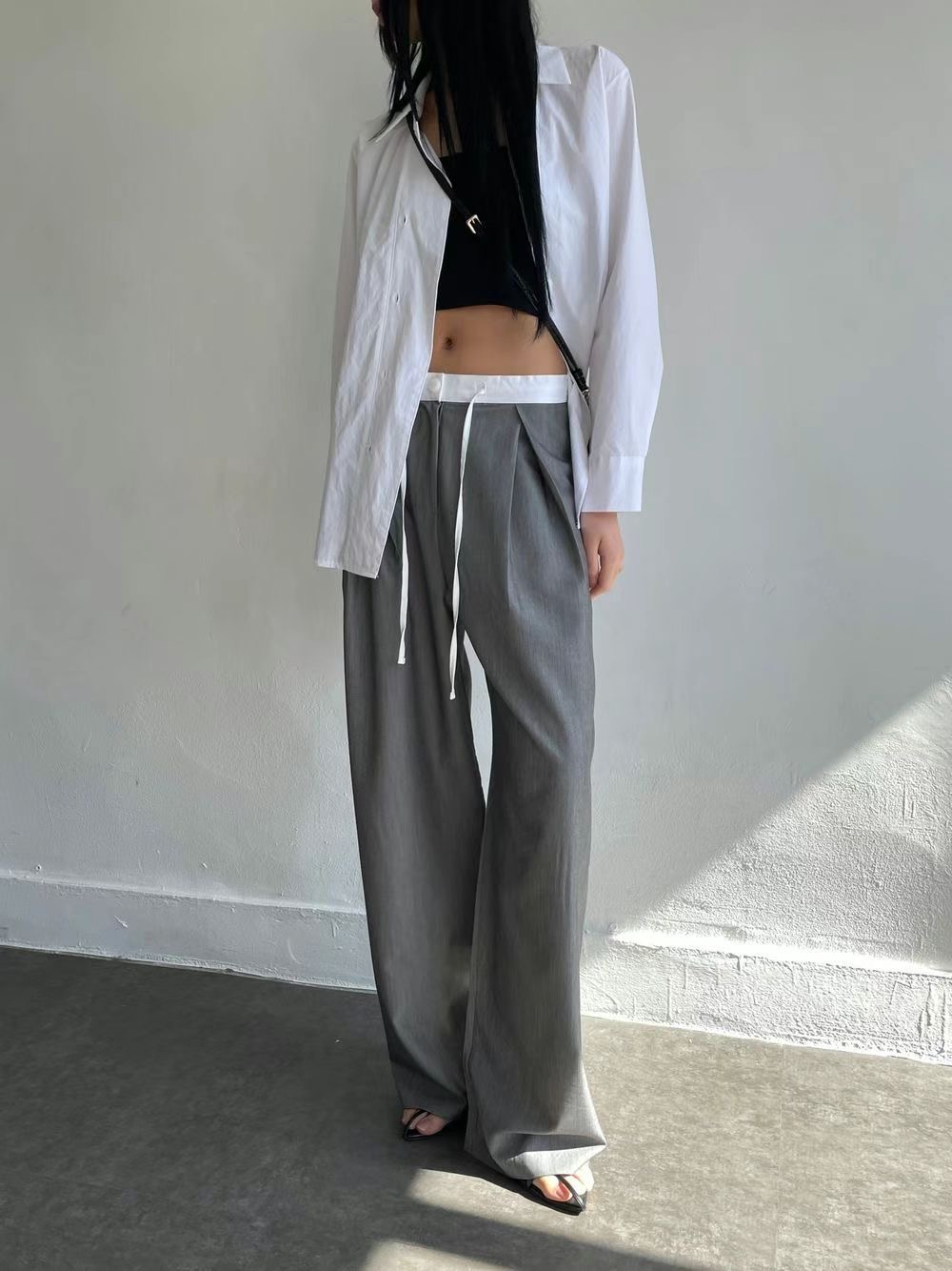AWESOME-TB1韓國代購女裝新品真品25春夏人氣休閑職業休閑褲AWESOME-TB1休閑褲